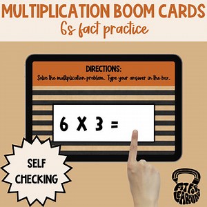 Multiplication Fact Boom Cards // 6s Multiplication Facts