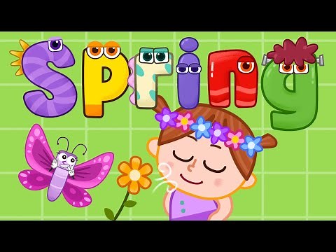 Spring song for children - Learn spring words in English with alphabet monsters!