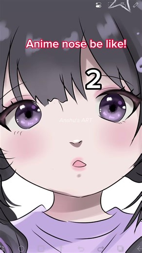 Diffrent types of anime nose 👃 #art#anime#animeart#digitalart#viral#tutorial