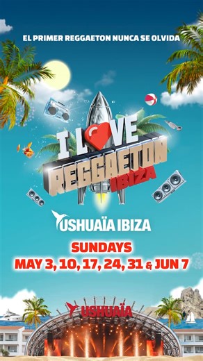 I Love Reggaeton on Instagram: "¡I❤️R vuelve a Ushuaïa! Y LO HACE CON UNA RESIDENCIA DE 6 DÍAS 🔥🌴 Cada Domingo del 3 de mayo al 7 de junio. 👉El 6/02 a las 13h, desvelamos Line Up y entradas a la venta. ¡Regístrate ya en el link de la BIO y sé el primero! 😈"