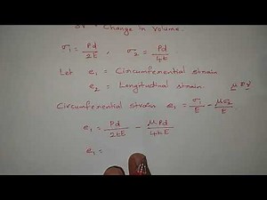 Thin cylinders - Effect of internal pressure on the dimensions of a thin cylindrical shell
