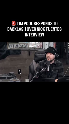 🚨 TIM POOL RESPONDS TO BACKLASH OVER NICK FUENTES INTERVIEW (What Happened) • Tim Pool addressed the wave of criticism from the right after announcing Nick Fuentes would appear on his show. • Pool defended the decision, saying Nick has been “unfairly censored and misrepresented” for years. • He called out the hypocrisy of so-called “free speech conservatives” who cry censorship but don’t actually believe in open dialogue. (The Positives) • Tim’s willingness to platform voices that others won’t 