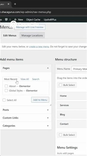 How to Add a Page to Your WordPress Menu (Elementor) #WordPress #Elementor #WebDesign