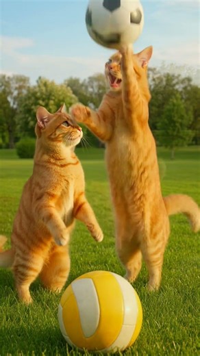 Cats Playing Soccer ⚽🐱