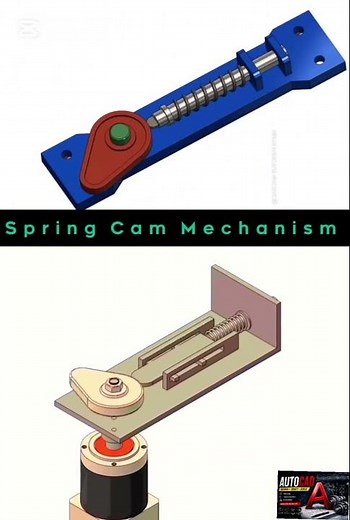 Amazing Spring Cam Mechanism Animation | Mechanical Engineering Design#shorts