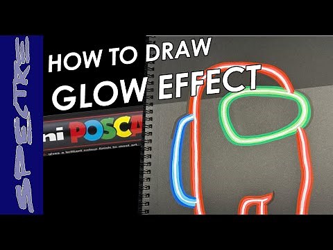 How to Draw in the Glow (or Neon) Effect [easy] with #Posca
