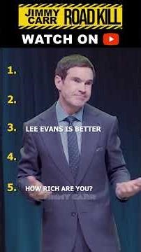 "Lee Evans is better" & more heckles from my crowd work special! #jimmycarr #crowdwork #hecklers