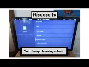 Hisense TV youtube app freezing problem solved i think