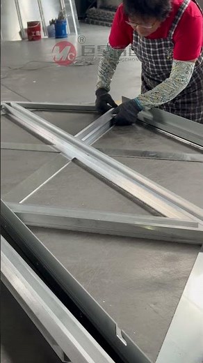 Diagonal stiffener grid — how we keep large aluminum panels perfectly flat 📐