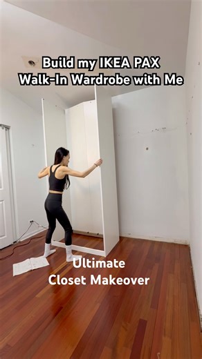 DIY IKEA PAX Hack Wardrobe Closet Makeover #ikea #ikeahack #diyprojects #interiordesign