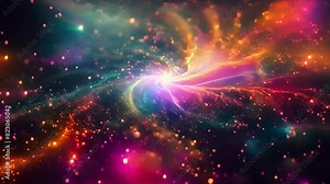 The cosmic particles each with their distinct sounds come together to create a symphony of unity and diversity.
