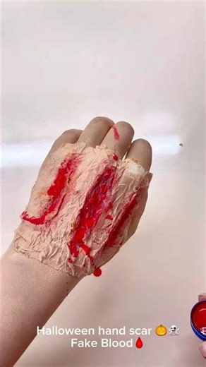 Dıy Fake Scar !Fake Blood!🩸#fun #art #drawing #diy #halloween #shorts