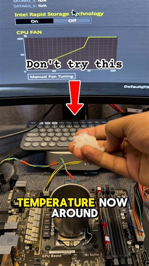 Ice Cooling a CPU Until It Melted…Experiment 😳 #shorts