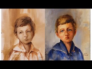 Portrait Study, Modified Sargent and Bistre Technique, Beginning Portraits