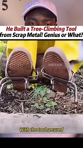 106K views · 1K reactions | He Built a Tree-Climbing Tool from Scrap Metal! Genius or What? | MR AJ | Facebook