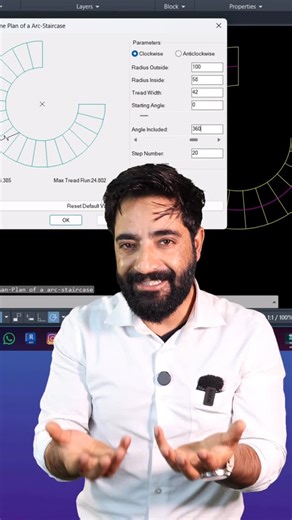 PTS CAD Expert on Instagram: "😲Arch staircase in just 1 click For Professional Courses, Check out our mobile application “PTS CAD EXPERT” on Android & Ios @nrsurvey ❌No repost allowed YouTube▶️ PTS CAD EXPERT What’s app - +918199929888 www.ptscadexpert.com ptscadexpert@gmail.com Wanna learn to create photorealisic renders and animation, install our application “PTS CAD Expert” . . . . . . . . . . . . . #autocadtips #autocadtraining #cadsoftware #caddesign #cadtraining #cadexpert #2ddraft