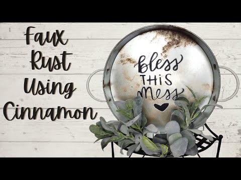 Faux Rust Using Cinnamon | Aging A Tin Tray | How To Make Fake Rust