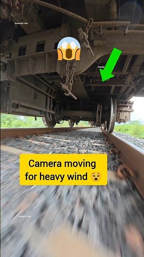 Camera moving for wind, under the train 😱 #train #shortsfeed #railtrack #speed #railfanning #camera
