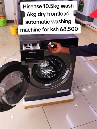 🔥 Hisense 10.5kg Wash / 6kg Dry Front Load Washer–Dryer — Only Ksh 68,500! 🧺✨ Enjoy the power of washing   drying in one machine with this Hisense front load combo — perfect for busy homes that want convenience, speed, and efficiency! 😍⚡ ✅ 10.5kg Wash / 6kg Dry — big capacity for family laundry ✅ Washer   Dryer Combo — no need for sunlight or hanging lines ✅ Energy & Water Efficient ✅ Multiple wash programs for all fabric types ✅ Powerful spin speed for quicker drying ✅ Quiet operation — perf
