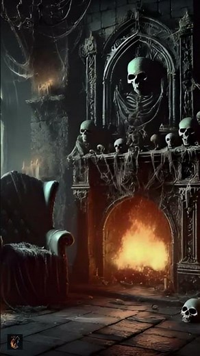 Gothic Fireplace Ambience 🕯️ | Crackling Fire in a Haunted Castle