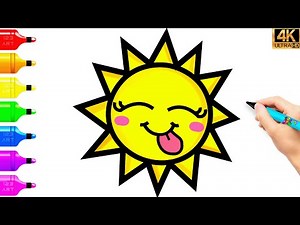 THE MOST BEAUTIFUL SUN DRAWING ☀️ HOW TO DRAW THE SUN EASY 😍 DRAWING 🌞 EASY DRAWINGS