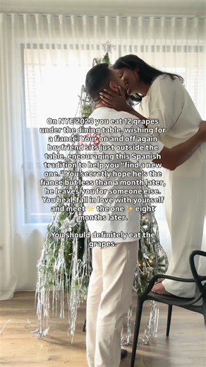 Nadhisha Perera • self love in motion on Instagram: "New Year’s Eve is coming up and I strongly suggest you take this Tik Tok twist on a Spanish tradition seriously (if that’s what you want). You eat 12 grapes under a dining table and wish for a partner (if you’re single) or a fiancé (if you have a partner). I find it so funny that my ex encouraged me to do it because he wanted me to find someone better than him. Back then I was so stuck in lack of self love to see that I deserved better… and tr