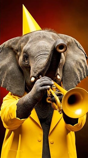 Elephant Playing the Trumpet