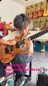 Junxi LYU on Instagram: "Heavy Metal Improvisation/Beat/220My dad changed the potentiometer of this Ibanez to make this seven-string guitar more powerful."