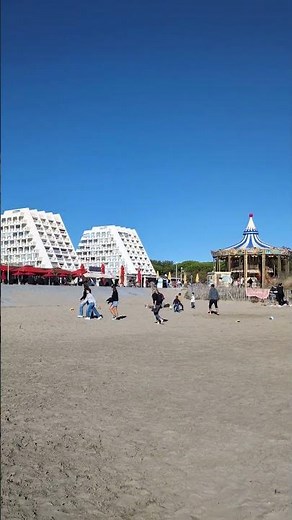 The beach and buildings of La Grande Motte in Provence/France.