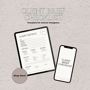Interior Design Client Brief Template Checklist - Etsy Australia