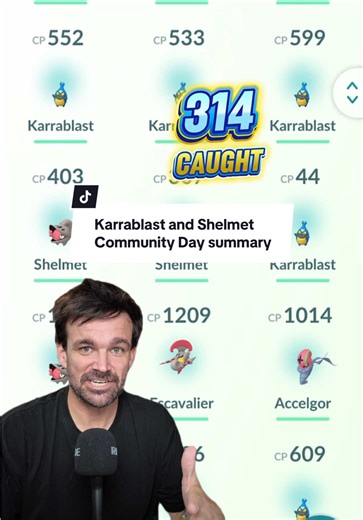 Karrablast and Shelmet Shinies Community Day Recap