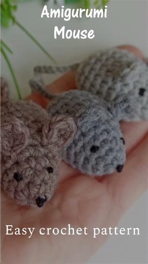 Easy crochet mouse, amigurumi mouse FREE video tutorial