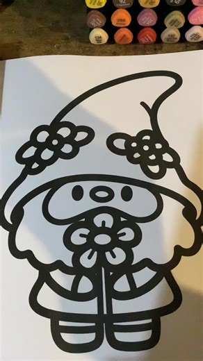 Cute Gonk 😍 Spring season colouring book by @sunflo ❤️ #colouring #colours #satisfying #fun #calmcolouring #colourful #colourpop #fyp #foryoupage #pattern #hours #showsomelove #colouringtiktok #colouringbooks #gonk #spring #springbook