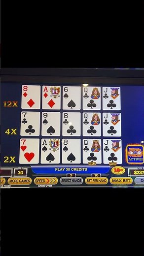 Raining down Huge QUADS! Almost b2b. Triple Double Video Poker #videopoker #quads #tripledouble