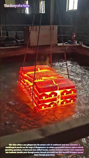 Watch a Glowing Steel Load Plunge into a Quenching Bath! ⚙️🔥