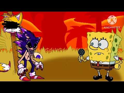 FNF Too Slow But Sonic (Blantados),Xenophase and Spongebob Sings it