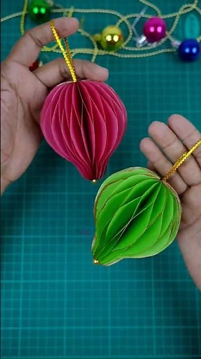 Watch how to make paper Christmas ornaments for home decorations❄️