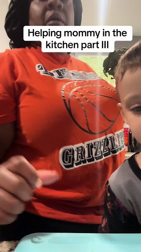 Toddler Helps Mommy Cook Broccoli and Asparagus