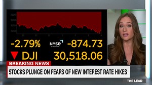 Stocks plunge on fears of new interest rate hikes