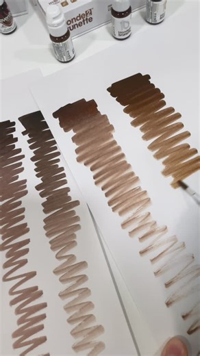 Permanent Makeup Studio on Instagram: "FYI - Brows don’t heal the colour you see in the bottle.. 🧐✨ When we swatch our pigments, we are essentially diluting the pigment so that we can see its true undertone (warm, neutral, or cool). This allows us to choose the most accurate shade for every client. Pigment undertone + skin undertone (or previous PMU) = healed result ✔️ There is no “one colour fits all”. Each mixture is customized depending on the clients skin undertone, Fitzpatrick level, natur