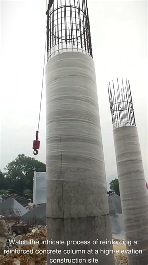 Applying Protective Wrap to Concrete Columns