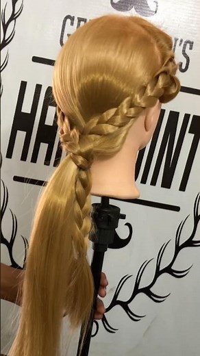 Easy & Cute Braided Ponytail Hairstyle🔥#hairstyle #braids #ponytailhairstyle #shorts #viral #hair