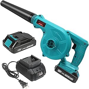 Abeden Cordless Leaf Blower with 2 X 2.0 Battery & Charger,2-in-1 Electric Handheld Sweeper/Vacuum,Battery Powered Leaf Blower for Snow Blowing & Yard Cleaning