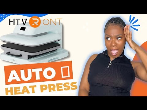 NEW *HTVRONT*Auto HEAT PRESS tutorial: Is it beginner friendly? 🤔