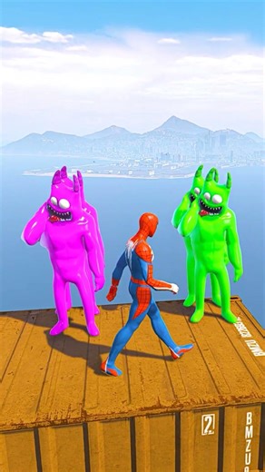 GTA 5 Epic Water Ragdolls Spiderman vs BANBAN Jumps/Fails Ep.317 #shorts