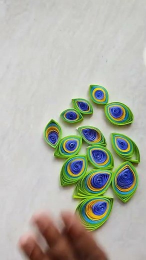 peacock quilling art 🦚