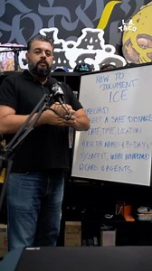 How to document ICE: 1) Record from a safe distance. DO NOT INTERVENE. 2) Put the DATE, TIME, & LOCATION on the video. 3) Ask for NAMES & BIRTHDAYS 4) CONTEXT, how many people were taken? What happened? How? 5) If possible, document vehicles used and agents, even if masked. @el_tragon_de_los_angeles | L.A. TACO