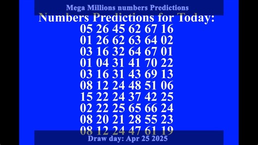 Megamillions Prediction 25/04/2025: Will YOU Crack the $60 Million Jackpot? | My Mega Millions predictions for today | Facebook