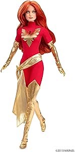 Barbie Collector Marvel Dark Phoenix Barbie Doll, 11.5-inch, Red Hair