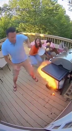 Squirrel Blows Up BBQ Grill